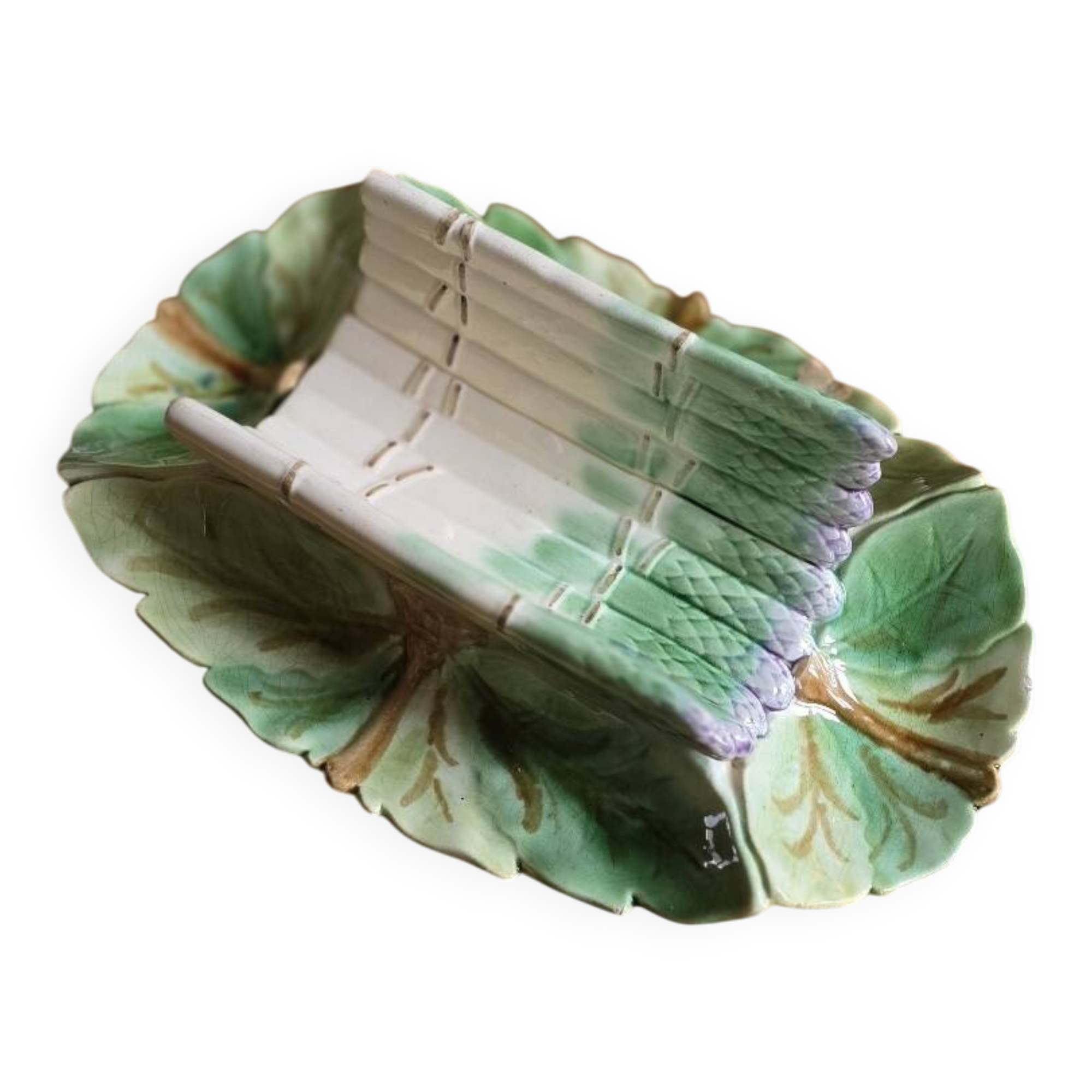 Plat à asperges Longchamp fin XIXÈME