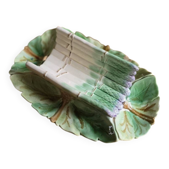 Longchamp asparagus dish, late 19th century