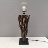 Designer table lamp/floor lamp, made from driftwood.
