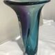 Vase kosta boda en verre violet bleu vert et transparent