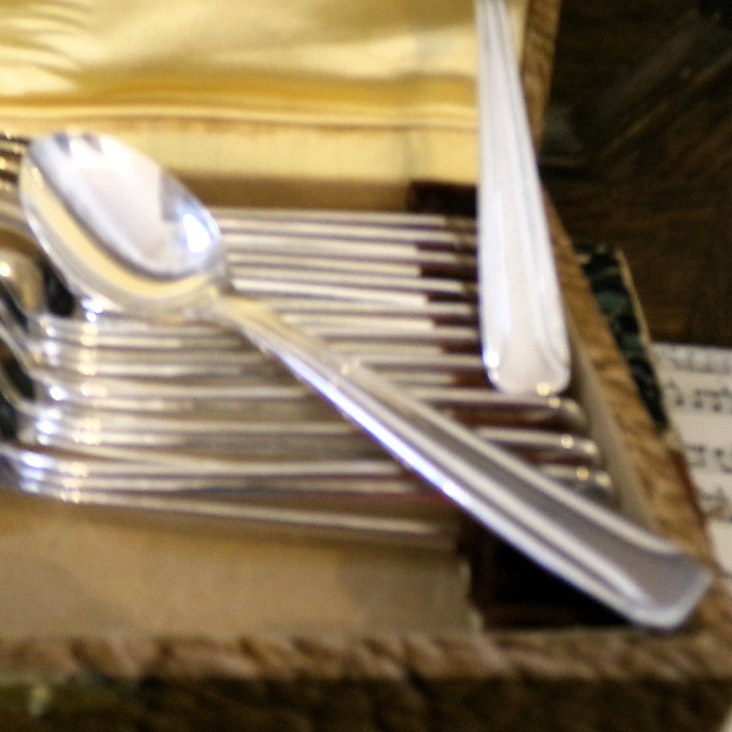 Art Deco silver-plated tea/dessert spoon set of 12