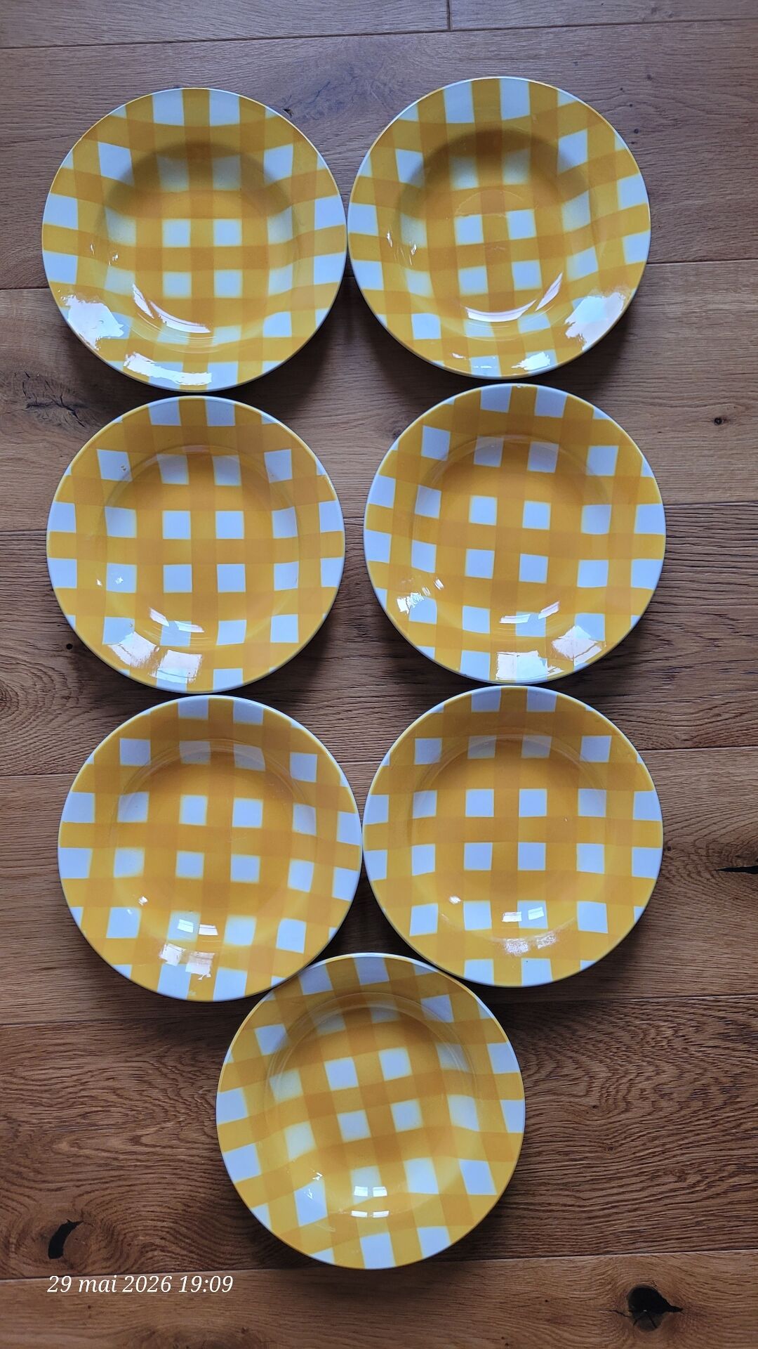 7 vintage deep plates Digoin Sarreguemines