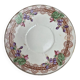 Set of 6 antique dessert plates Longwy – Violets model – Polychrome Art Nouveau decoration