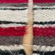 Set of two Romanian wool fluffy rugs with stripes made by hand