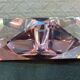 Murano glass multi-faceted ashtray, light purple colour