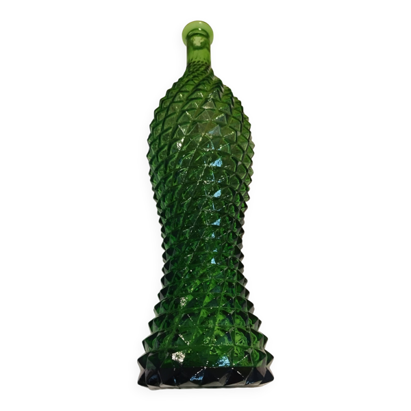 Bouteille verte empoli en verre