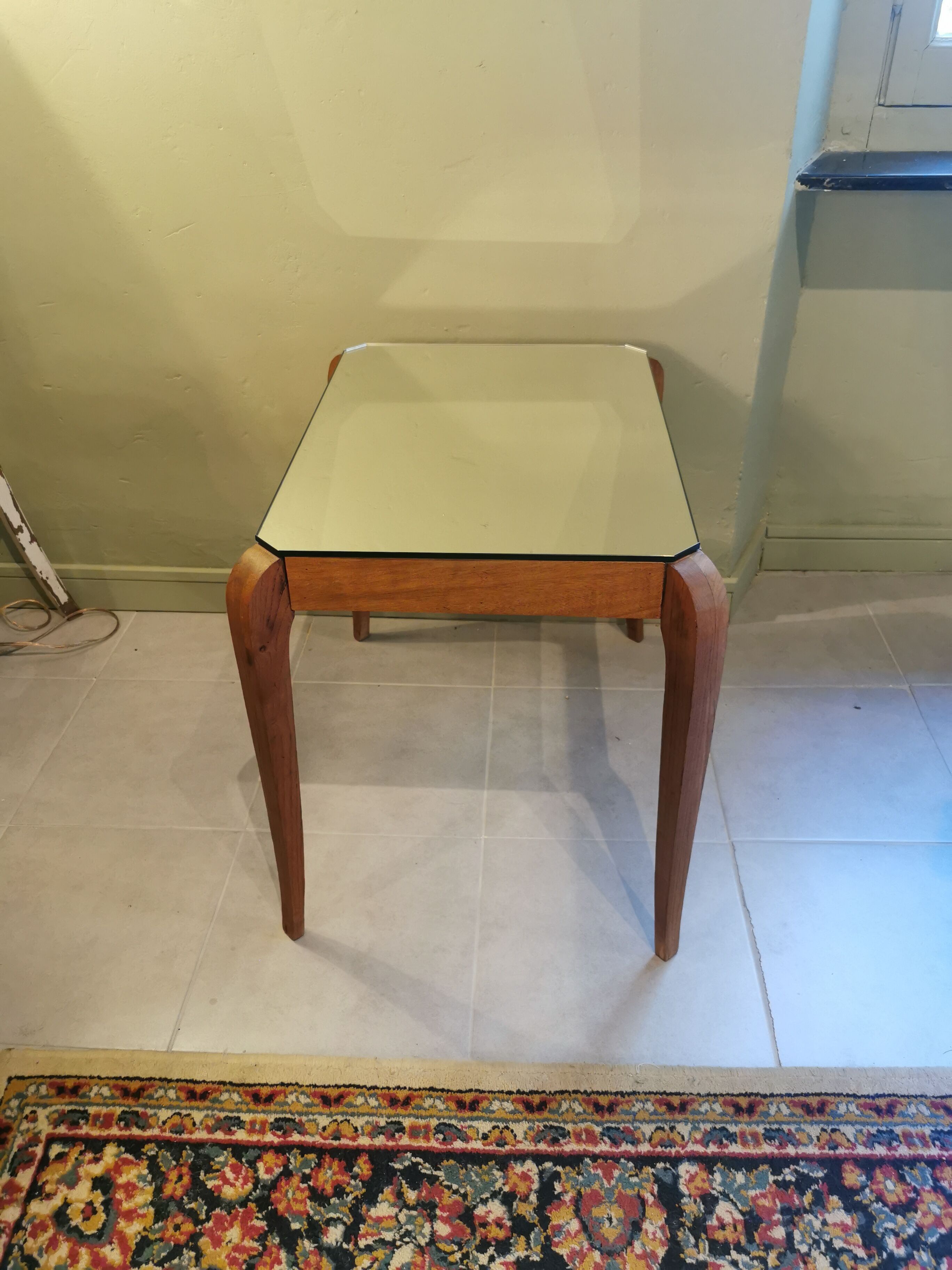 Art Deco coffee table 40s mirror