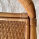 Vintage rattan and bamboo magazine rack