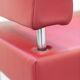 Business class 3-seater sofa in red leather and chrome iron legs, 1990s
