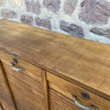 Vintage sliding curtain binder cabinet