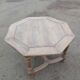 Vintage Octagonal Table in Raw Wood - Family Home Spirit