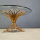 Vintage sheaf of wheat Coco Chanel coffee table, 1960s