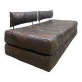 Vintage design leather sofa daybed ‘Patchwork’