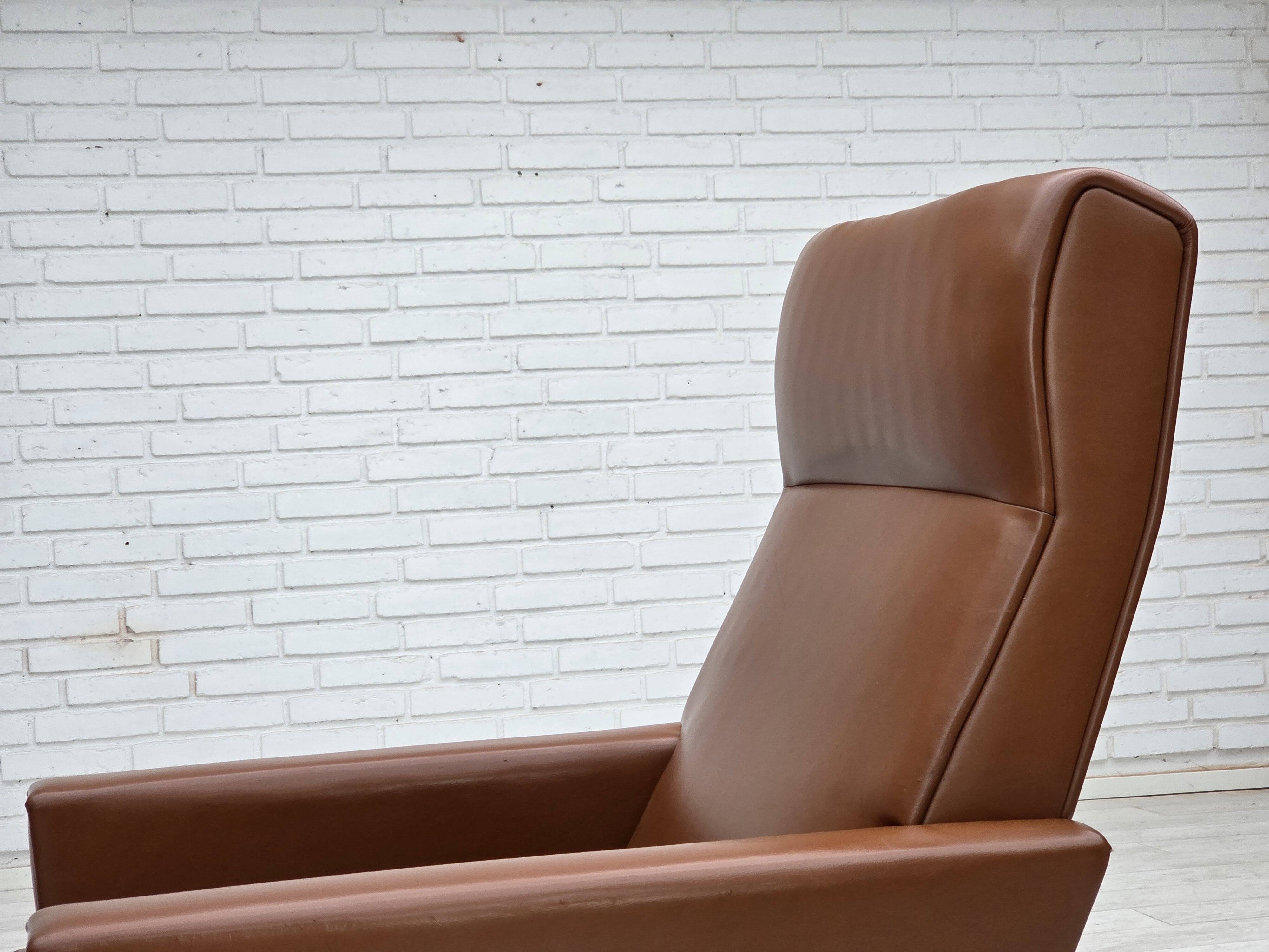 1970s, Danish highback armchair by Vejen Polstermøbelfabrik, original.