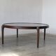 Grande table basse du milieu du siècle en acajou