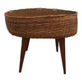 Vintage rattan plant holder