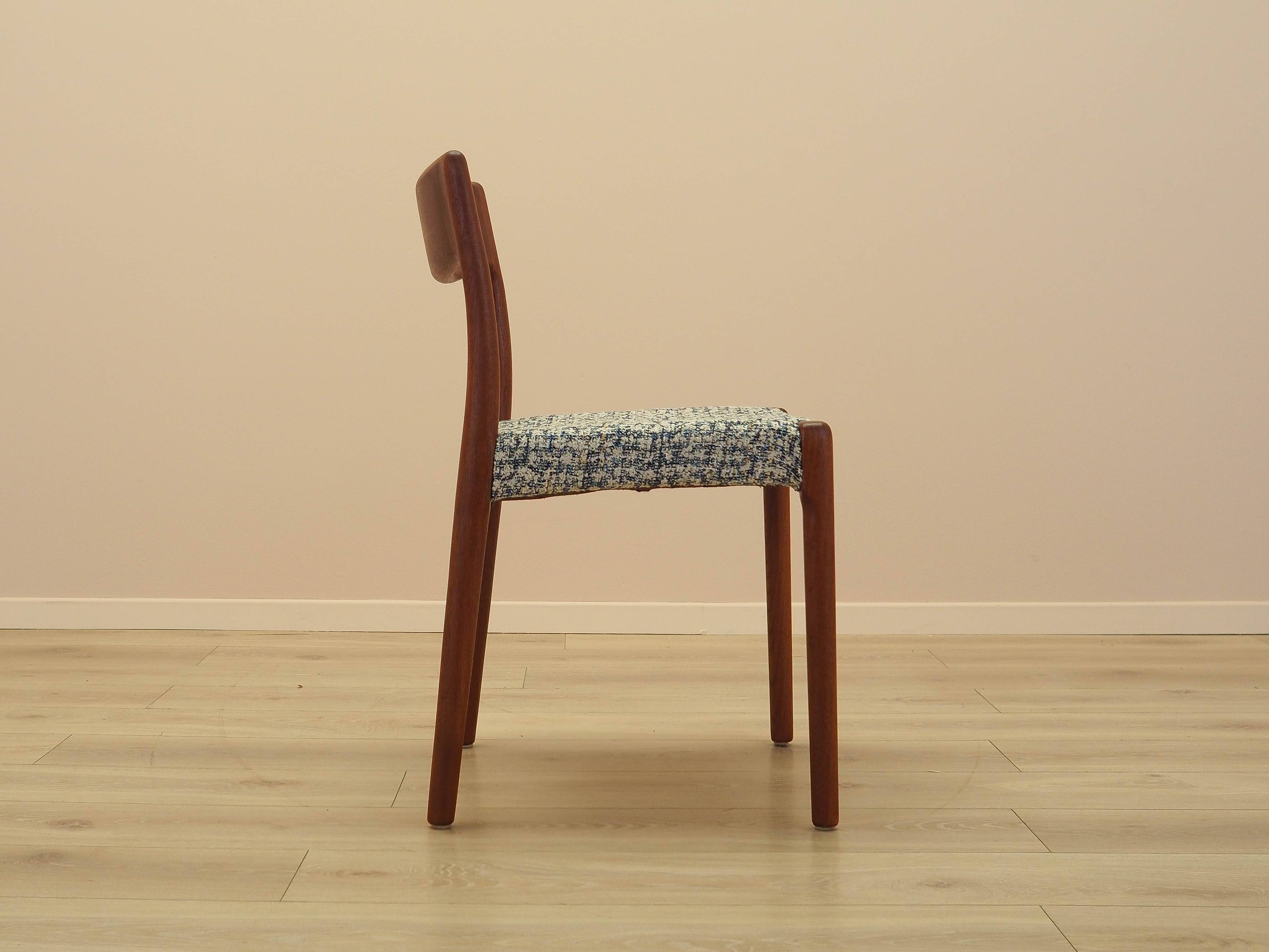 Teak chair, Danish design, 1960s, manufacturer: EMC Möbler