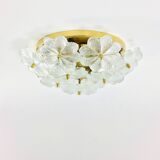 Mid-Century Floral Murano Glass Flush Mount by Ernst Palme for Palwa, Germany, 1960s