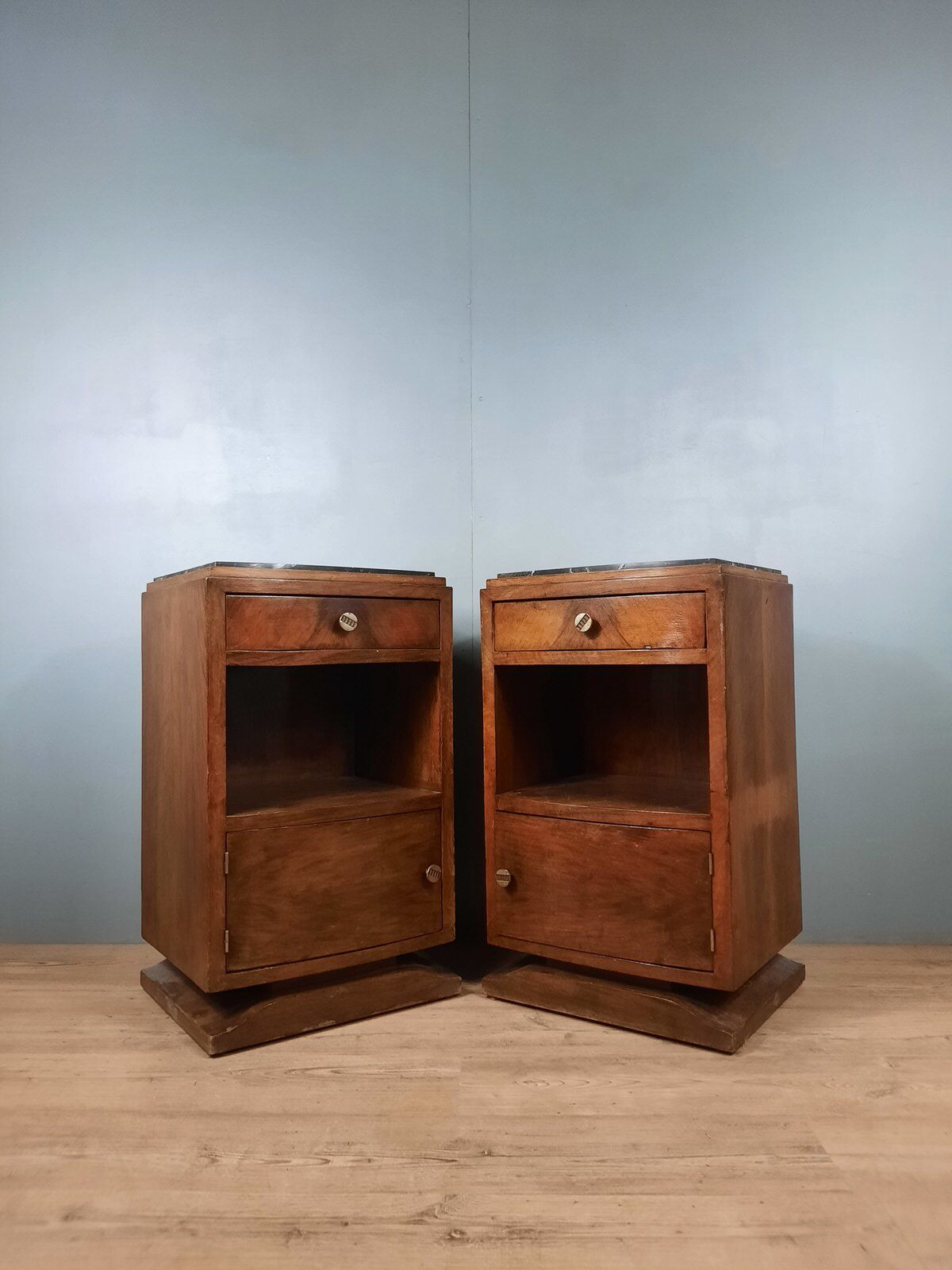 Pair of Art Deco style bedside tables