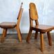 Brutalist pine chair 1970 Seltz style Regain Chapo Perriand vintage design