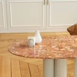 Table basse en marbre terracotta