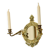 Single vintage Swedish brass sconce