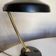 1960 black sheet metal and brass orientable lamp