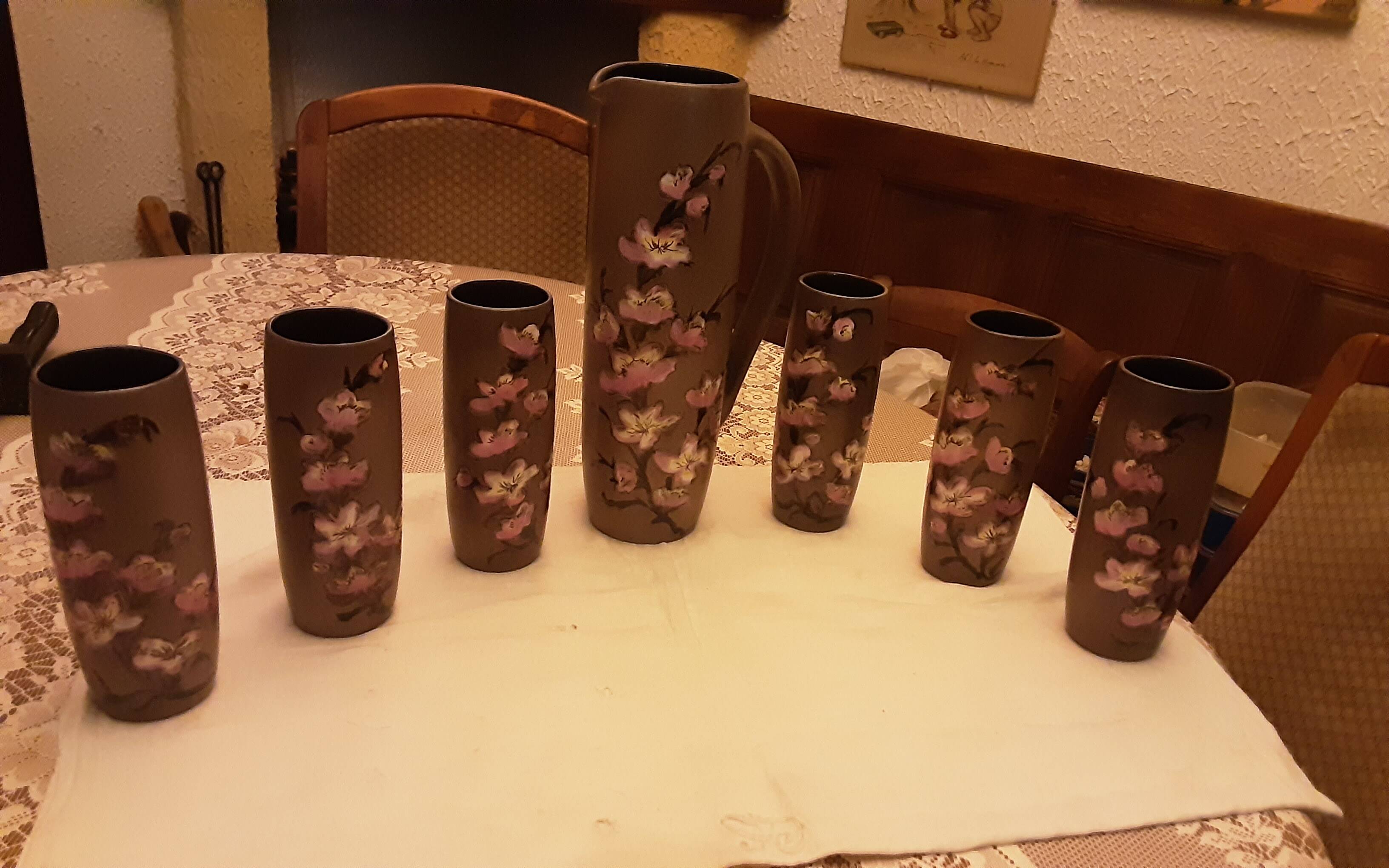 Service a ceramic orangeade Vallauris Masarra Maby Jo's