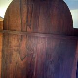 Console in rosewood and burl, early 20th century
