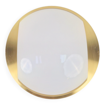 Vintage Brass and Glass Ceiling Lamp from Peill & Putzler, 1970s