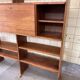 Vintage elm wood wall unit