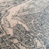 Old map of Paris by Melchior Tavernier