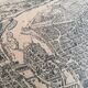 Old map of Paris by Melchior Tavernier