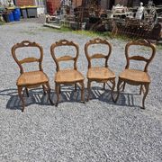 4 chaises style Louis XV en merisier