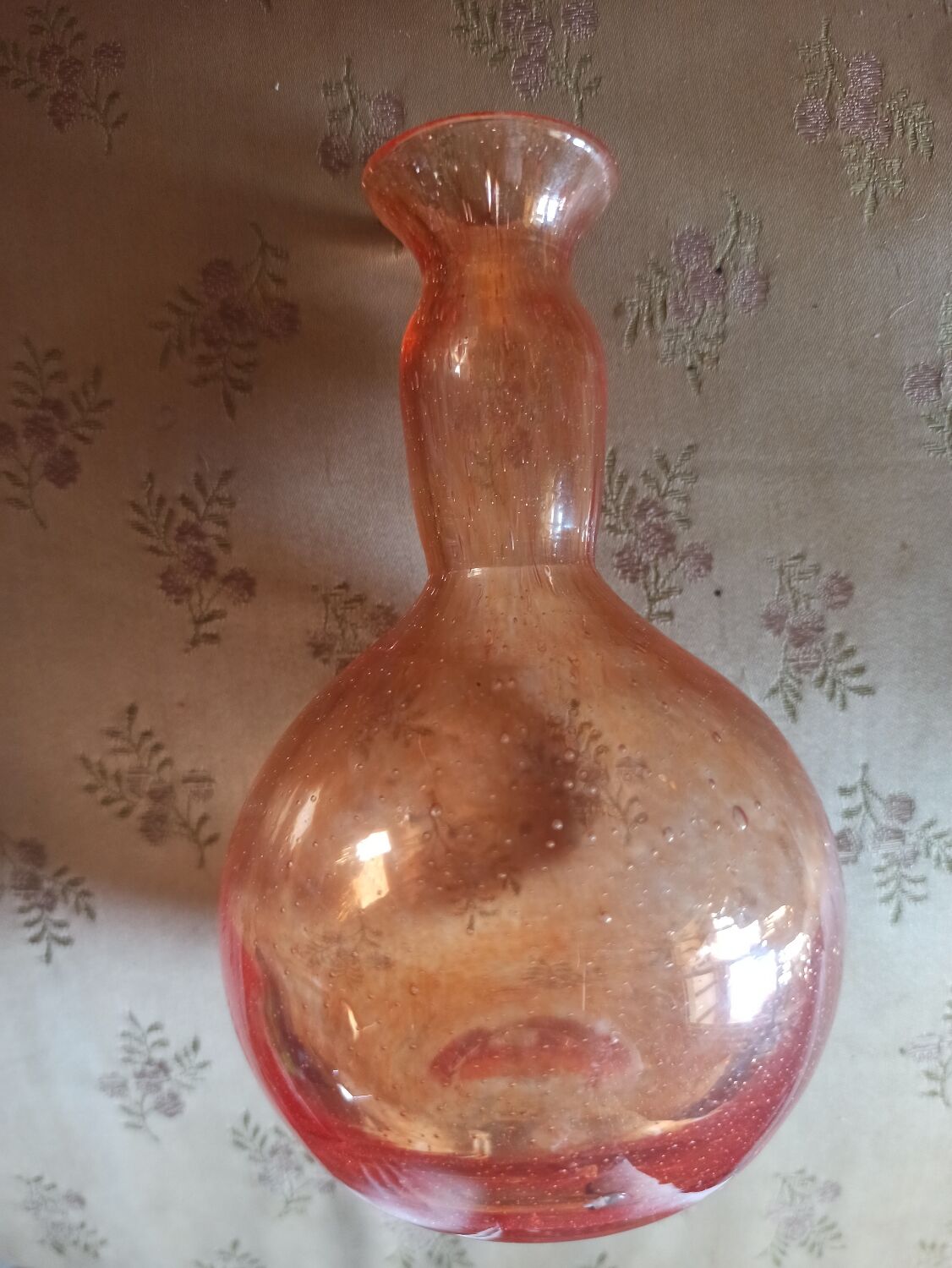 Mouth-blown glass soliflore vase
