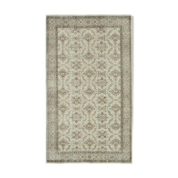 Tapis beige oriental vintage fait à la main 172 cm x 296 cm - 36556