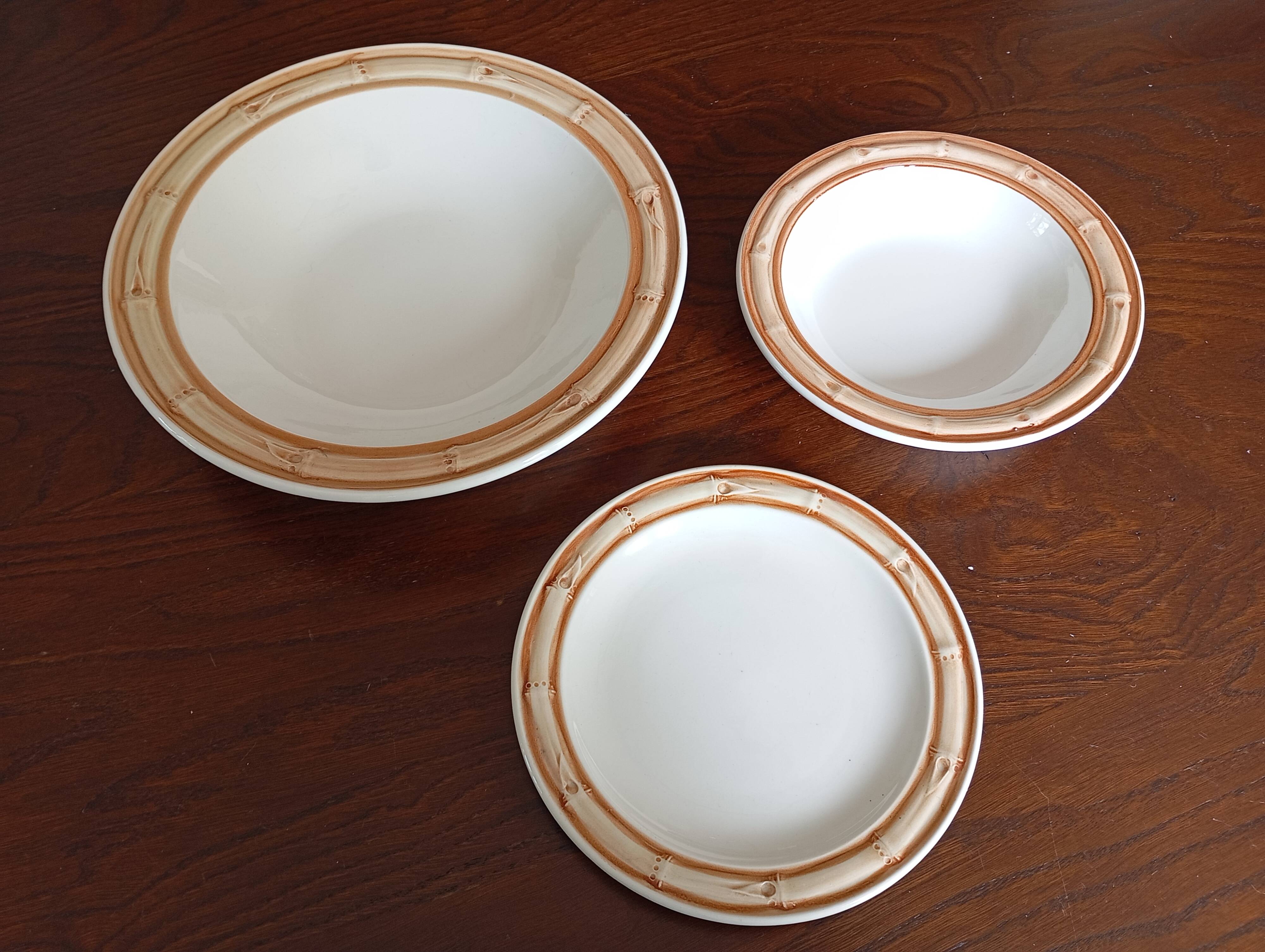Gien "Bamboo" serving dishes