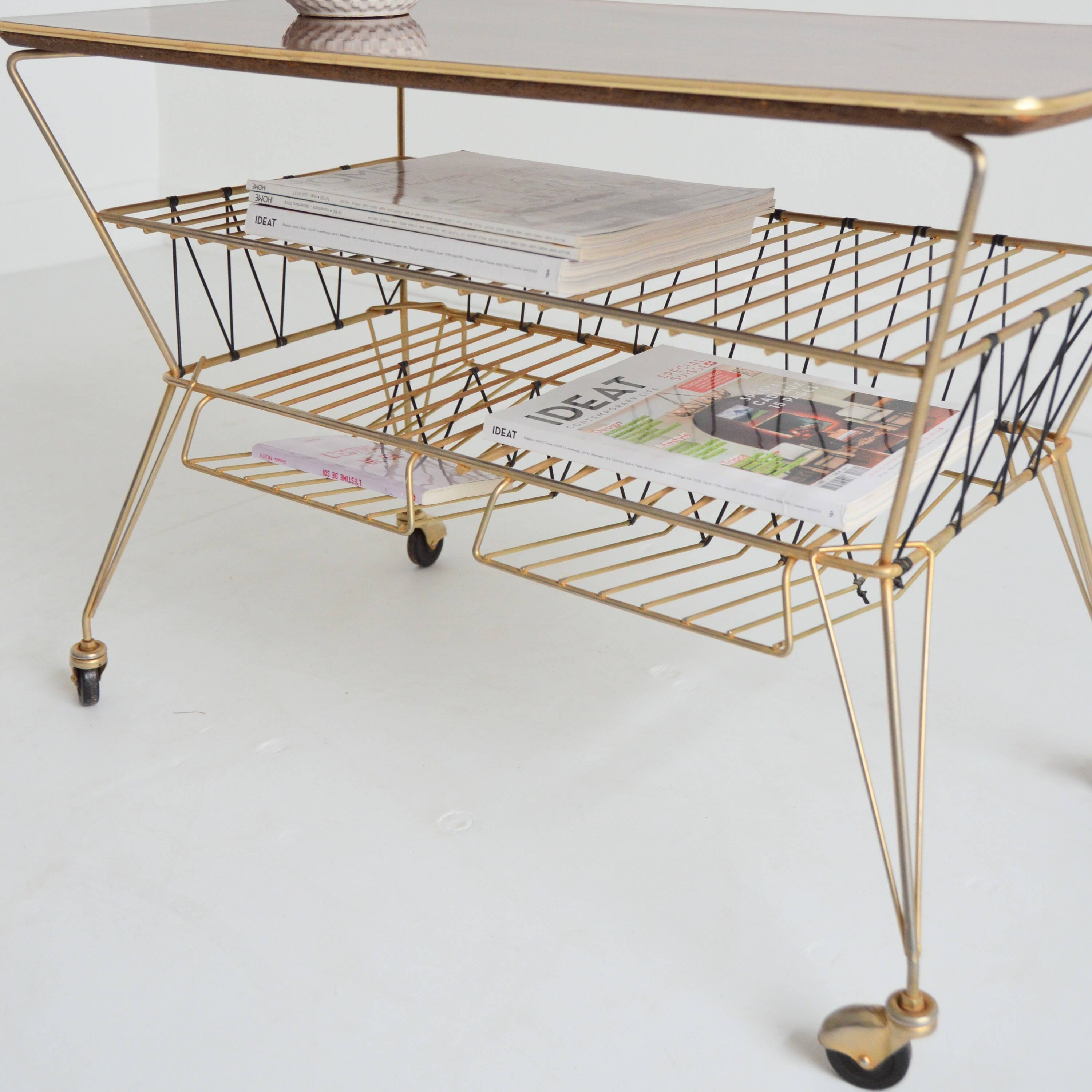 Side table / End table / Magazine rack 1950 vintage