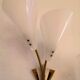 Pair of brass wall lamps design 50s - 60s