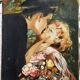 Tableau huile sur toile le baiser signé Martin.