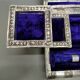 Handcrafted ethnic jewelry box - Hand-pushed silver iron - India - 70's