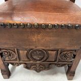 Pair of Renaissance style armchairs in walnut, 20th century