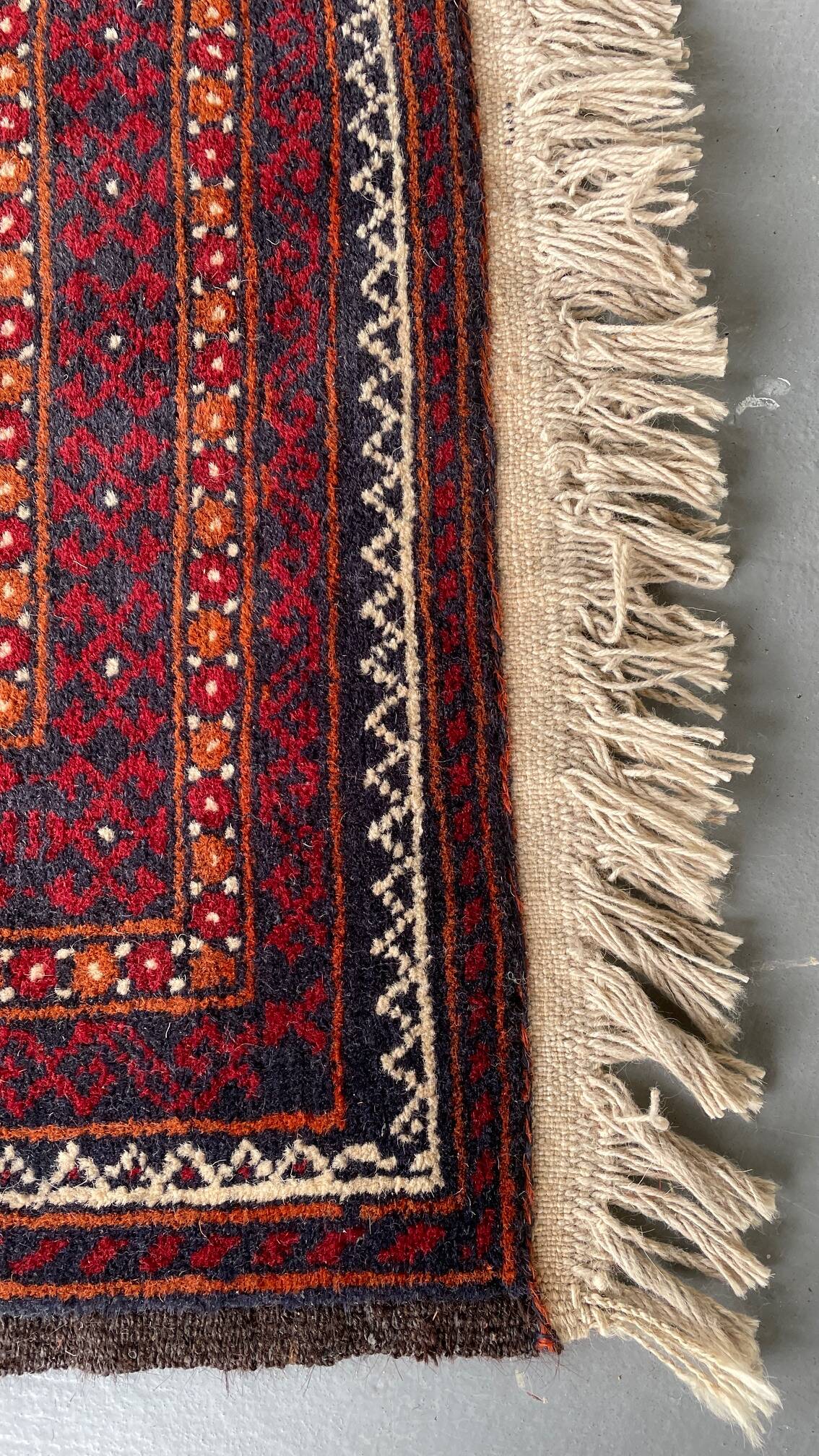 Artisanal orient rug pure vintage wool - 102cm x 204cm