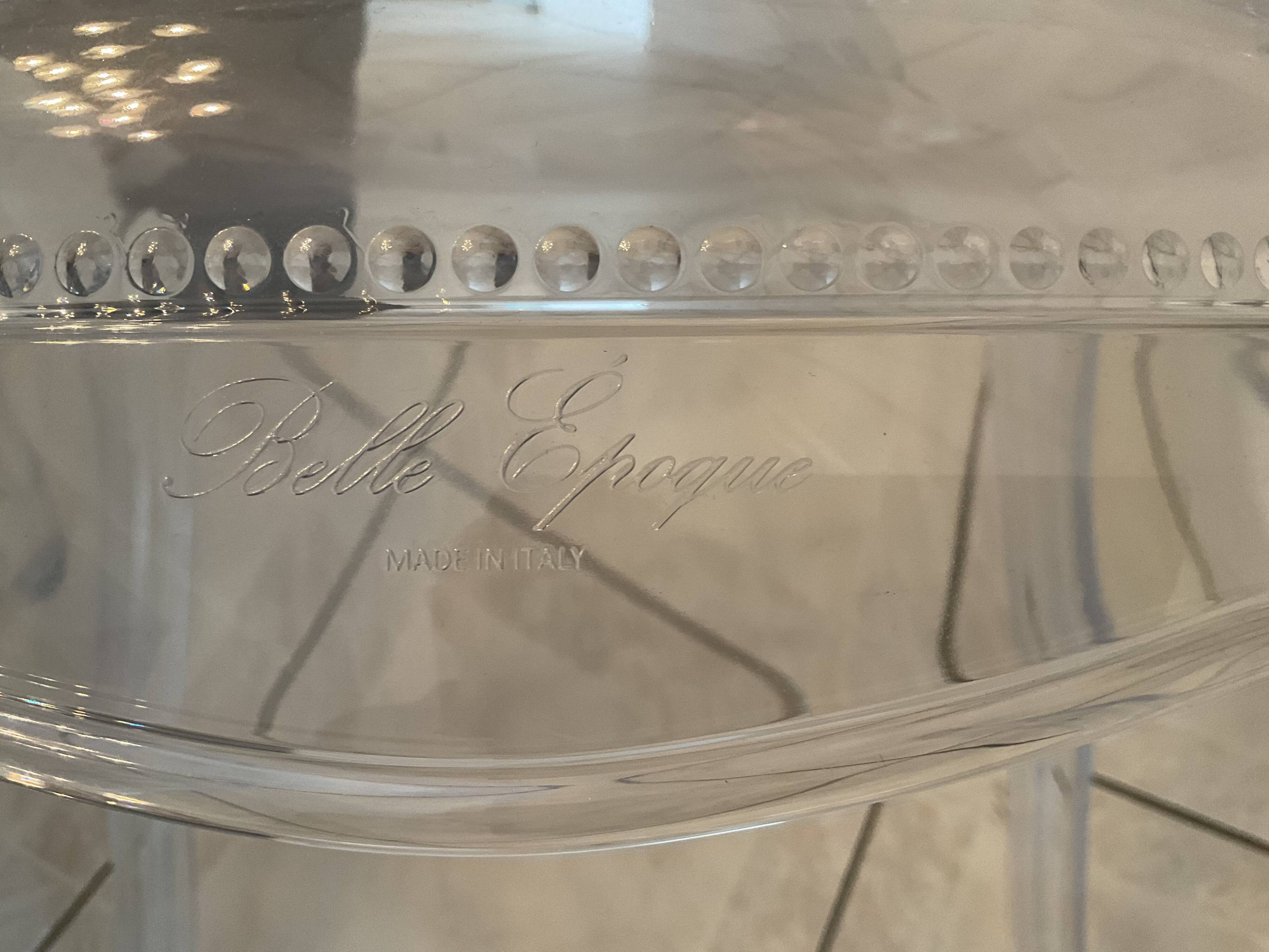 Lot de 6 chaises transparentes style Louis XV