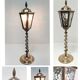 Lampe lanterne laiton et verre début XXème