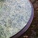 Art Deco round table in green marble
