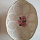 Woven ceramic fruit basket