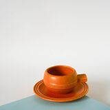 Pair of stoneware lunch plates, Made in France, 1970