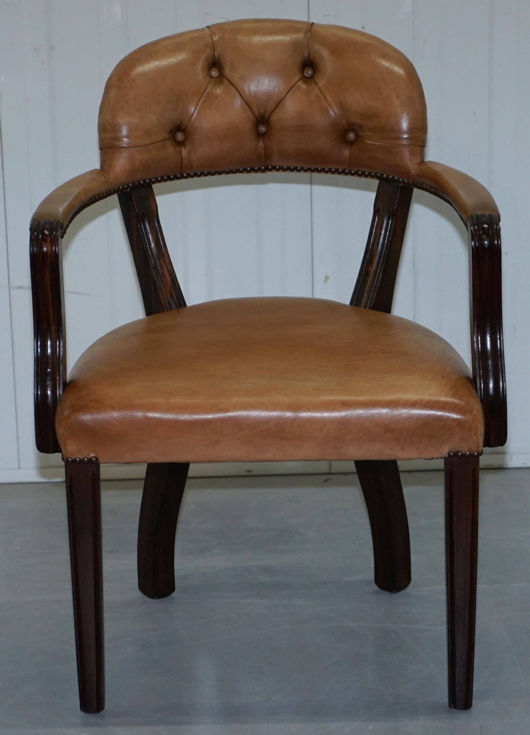 Fauteuil de bureau en cuir House of Chesterfield