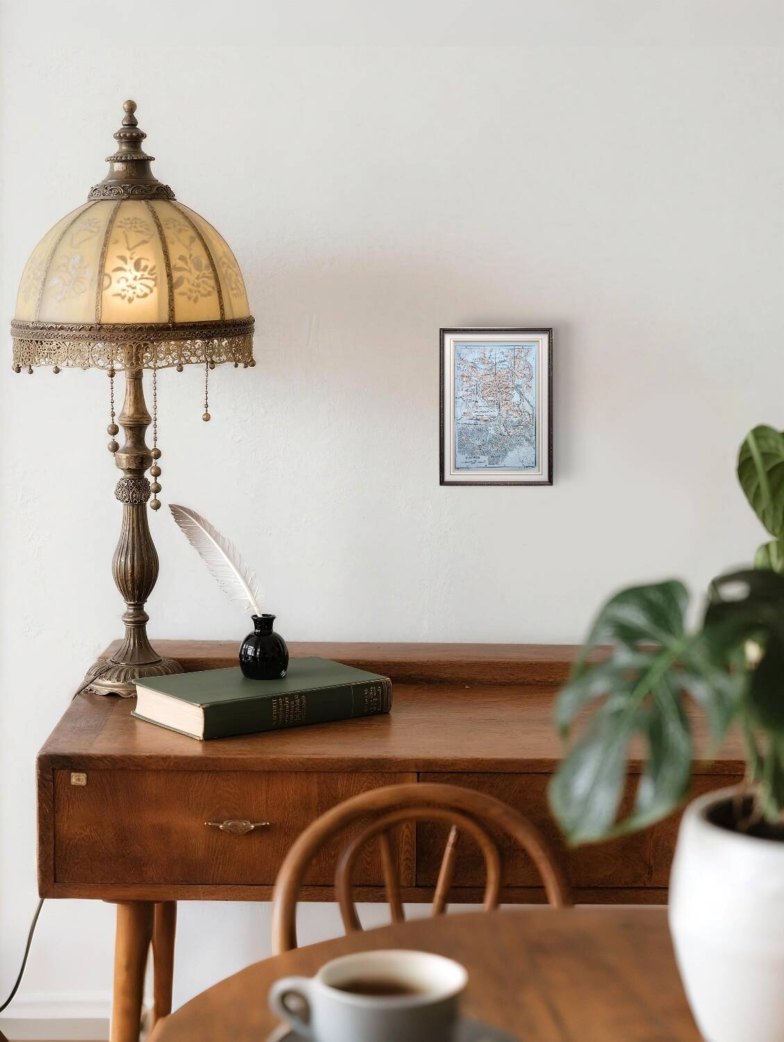 Vicenza, Italy, old map, printed in 1909. Authentic.